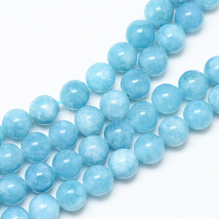 Natural Quartz Beads Strands X-G-R345-8mm-29-1-1
