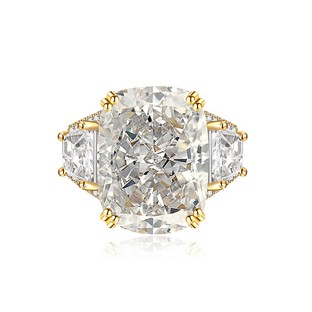 Brass Micro Pave Cubic Zirconia Finger Rings FS-WGEECB6-06-1