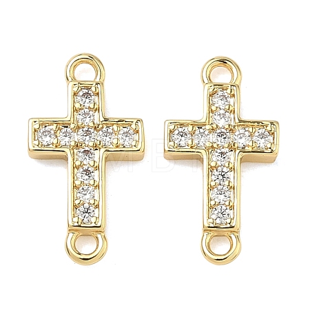 Brass Micro Pave Clear Cubic Zirconia Pendants KK-H259-02A-G-1