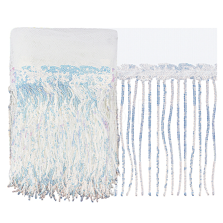 Polyester Fringe Lace Trim DIY-WH0671-008B-1