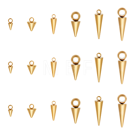 30Pcs 6 Styles 304 with 201 Stainless Steel Pendants FIND-UN0004-30-1