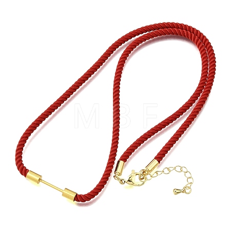 3MM Round Nylon Milan Cord Necklaces Making NJEW-H091-01G-22-1