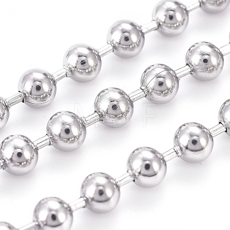 Tarnish Resistant 304 Stainless Steel Ball Chains CHS-A002B-4.0mm-1