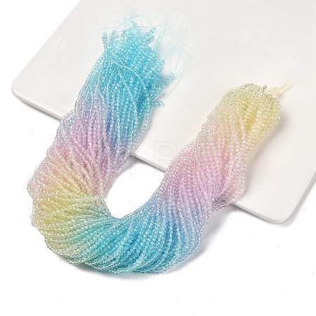 Transparent Painted Glass Beads Strands DGLA-A034-T2mm-A21-1