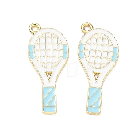 Tennis Alloy Enamel Pendants AL-CBA292F-02N-G-1