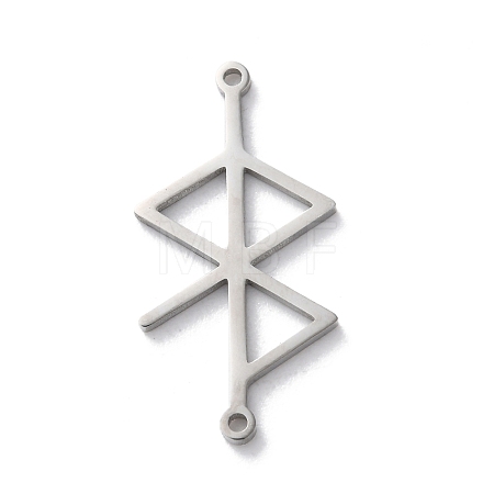 304 Stainless Steel Amulet Rune Love Peace Connector Charms STAS-S149-09P-1