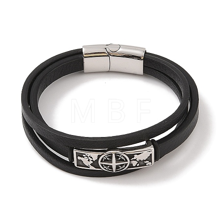 Microfiber Leather Multi-strand Bracelets BJEW-B096-31A-1