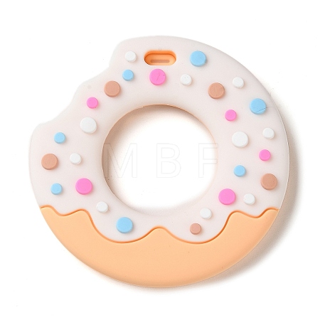 Donut Food Grade Eco-Friendly Silicone Focal Beads SIL-Q023-01D-1
