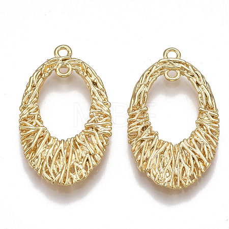 Brass Filigree Pendants KK-T038-27G-1