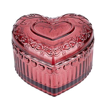 Heart Shaped Glass Jewelry Storage Boxes DIY-WH0899-48B-1