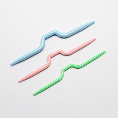3 Sizes ABS Plastic Cable Stitch Knitting Needles TOOL-R033-M1-1