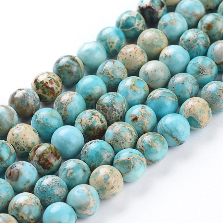 Natural Imperial Jasper Beads Strands G-G814-07-8mm-03-1