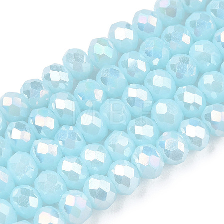 Electroplate Glass Beads Strands EGLA-A034-P2mm-B15-1