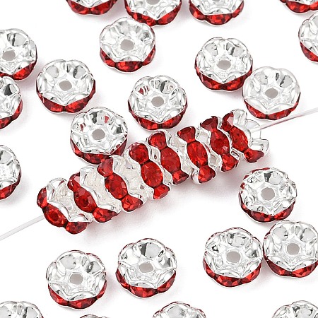 Brass Grade A Rhinestone Spacer Beads RSB030NF-08-1