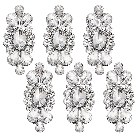 6Pcs Glass Rhinestone DIY-PH0038-43-1