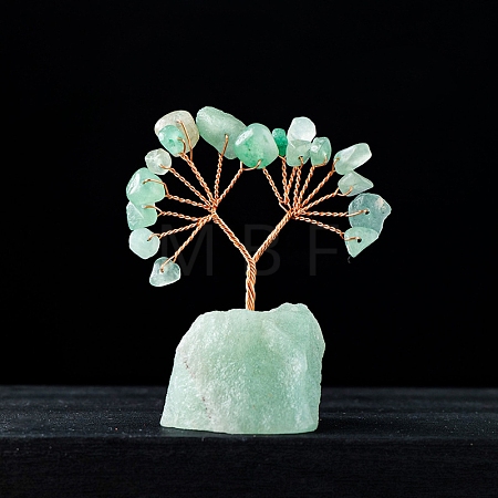 Natural Green Aventurine Chips Tree Decorations PW-WG47948-08-1