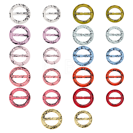 22pcs 22 Colors Resin Buckles Sets RESI-NB0001-94-1