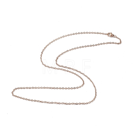 Ion Plating(IP) 304 Stainless Steel Cable Chain Necklace for Men Women NJEW-K245-024C-1