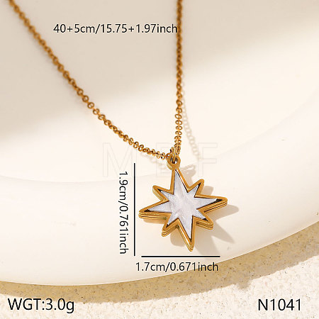 304 Stainless Steel Enamel Pendant Necklaces for Women WGD4D92-01-1