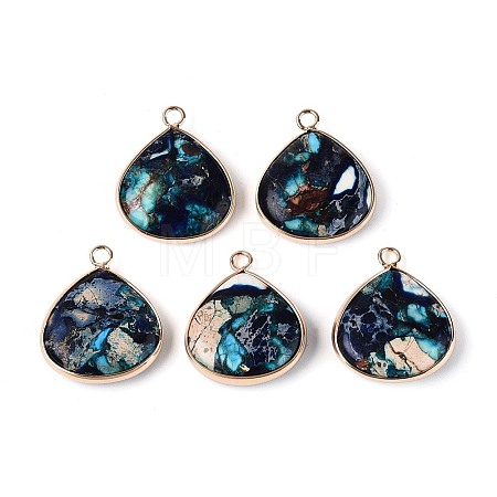 Dyed Natural Imperial Jasper Pendants G-Q601-05G-01-1