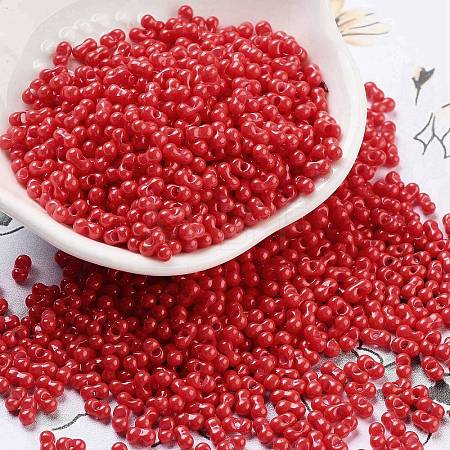 Baking Paint Glass Seed Beads SEED-A033-04S-1