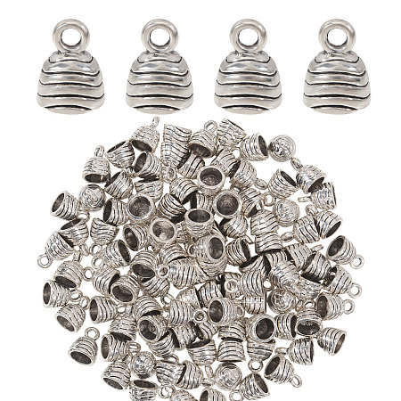 100Pcs Tibetan Style Alloy Cord Ends TIBEP-CA0010-23-1