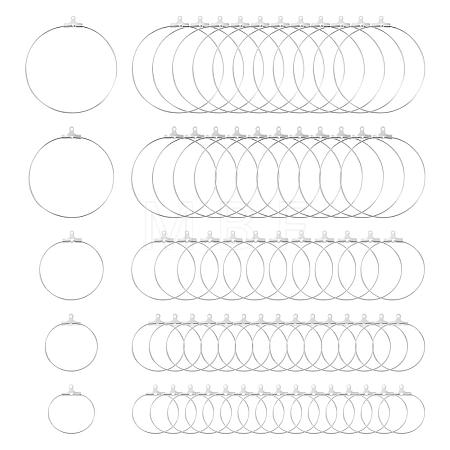 20Pcs 5 Size 304 Stainless Steel Pendants STAS-LS0001-12S-1