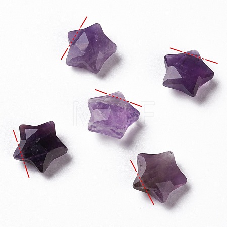 Natural Amethyst Charms X-G-H241-04D-1