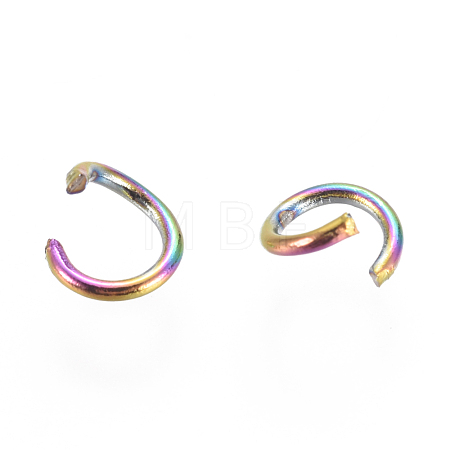 Ion Plating(IP) 304 Stainless Steel Open Jump Rings X-STAS-E475-01B-1