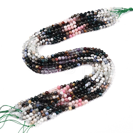 Natural & Synthetic Mixed Gemstone Beads Strands G-D080-A01-01-13-1