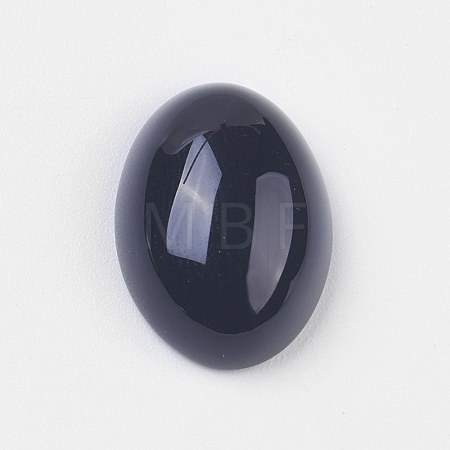 Natural Dyed & Heated Black Agate Cabochons X-G-BA18x13x5-1