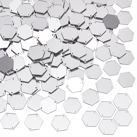 200Pcs Mirror Effect Acrylic Sew on Rhinestone DIY-PH0021-95E-1