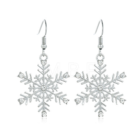 Snowflake Alloy Dangle Earrings FS-WGD9918-05-1