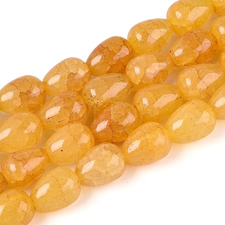 Baking Paint Crackle Glass Beads Strands DGLA-N019-03A-04-1