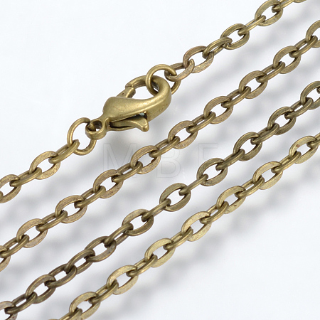 Iron Cable Chains Necklace Making MAK-R013-70cm-AB-1