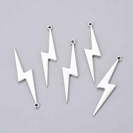 Tibetan Style Alloy Lightning Bolt Big Pendants PALLOY-AD92395-AS-LF-1