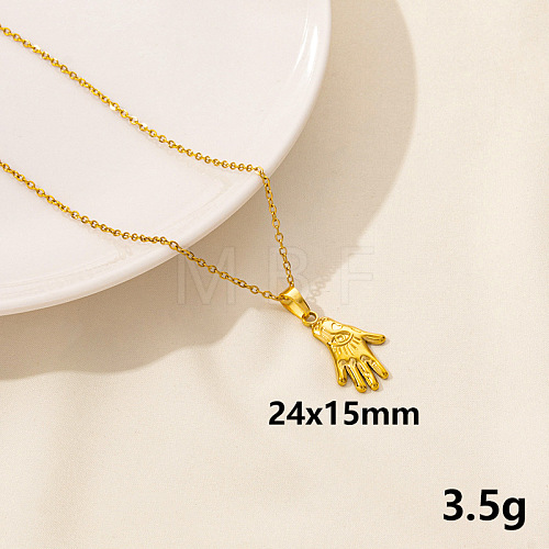 304 Stainless Steel Geometric Pendant Necklaces IQ6554-10-1