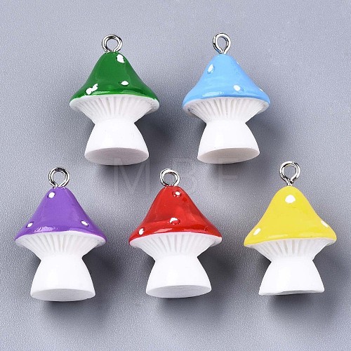 Opaque Resin Pendants RESI-T028-69-1