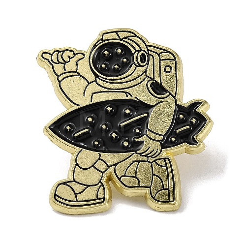 Creative Space Astronaut Series Brooches JEWB-U001-03F-1