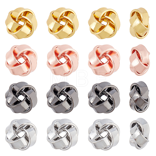 SUPERFINDINGS 16Pcs 4 Colors Brass Beads FIND-FH0004-19-1