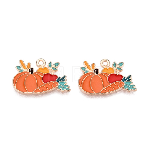 Thanksgiving Day Theme Alloy Enamel Pendants ENAM-T020-35E-1