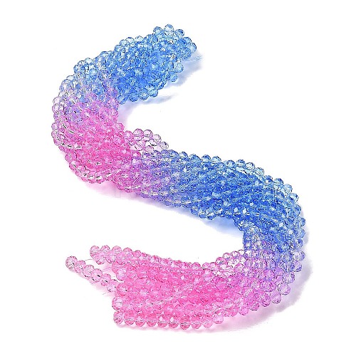 Transparent Painted Glass Beads Strands DGLA-A034-T8mm-A08-1