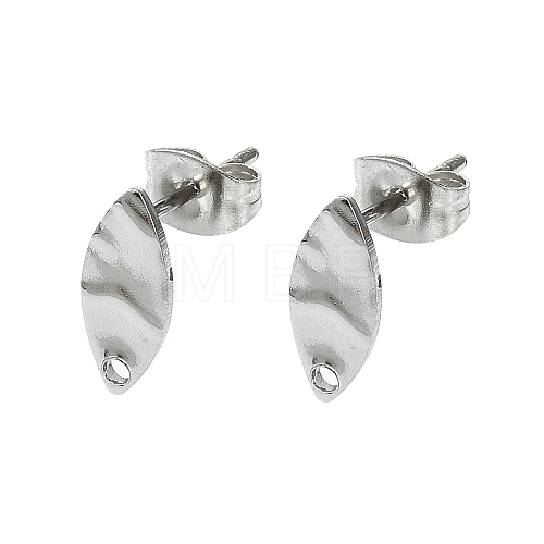 304 Stainless Steel Stud Earring Findings STAS-L024-003P-08-1