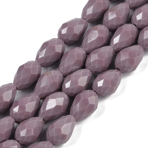 Opaque Solid Color Beads Strands EGLA-N013-P8mm-D09-1