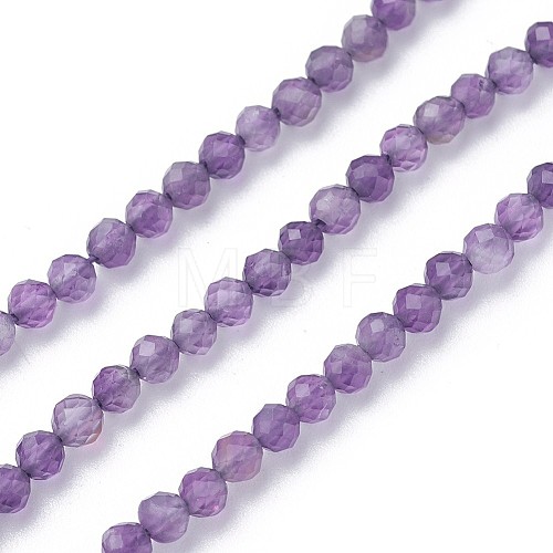 Natural Amethyst Beads Strands G-F619-12-3mm-1