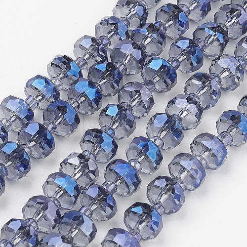 Electroplate Glass Beads Strands EGLA-J146-FR8mm-B01-1