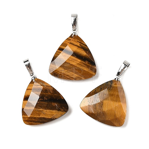 Natural Tiger Eye Pendants G-L614-D04-P02-1