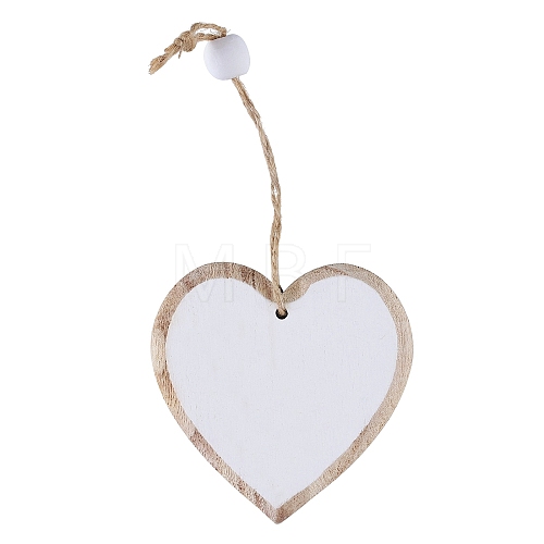 Valentine's Day Pine Wood Heart Pendant Decorations HULI-PW0002-091B-1