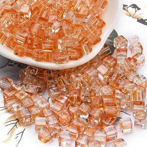 Spray Painted Glass Seed Beads SEED-A034-01C-1