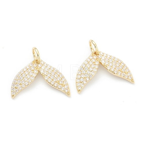 Brass Clear Cubic Zirconia Pentands ZIRC-B010-17G-1